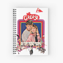 Spiral Notebook Grease 2 classic 80's film A5 120 Pages