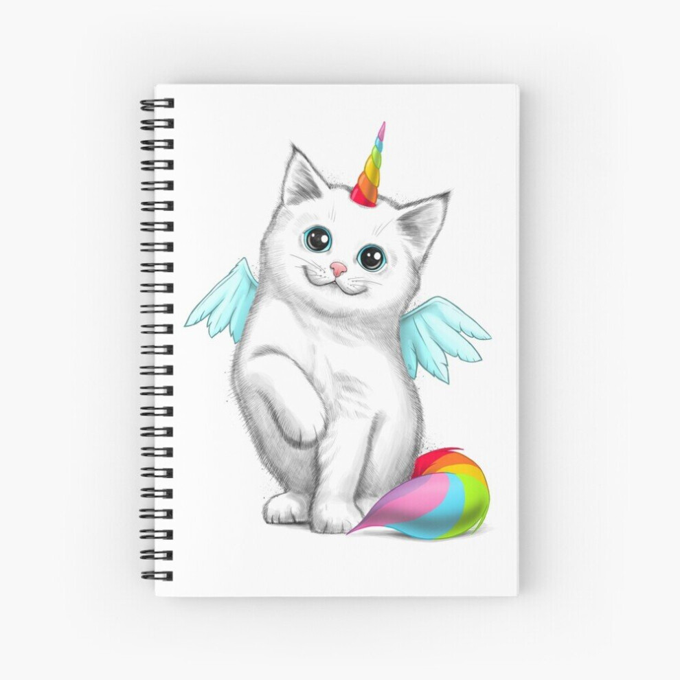Spiral Notebook Cat unicorn A5 120 Pages-image-OPC-PBVTXQ2-NEW