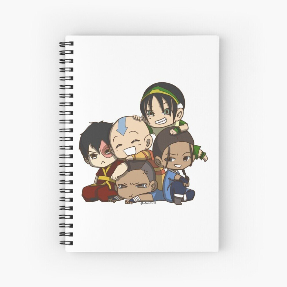 Spiral Notebook Avatar the Last Airbender Chibi Gaang A5 120 Pages