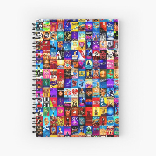 Spiral Notebook Broadway Theatre Collage A5 120 Pages