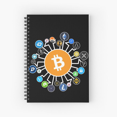 Spiral Notebook Bitcoin Blockchain Crypto Cryptocurrency Cryptocurrencies A5 120 Pages