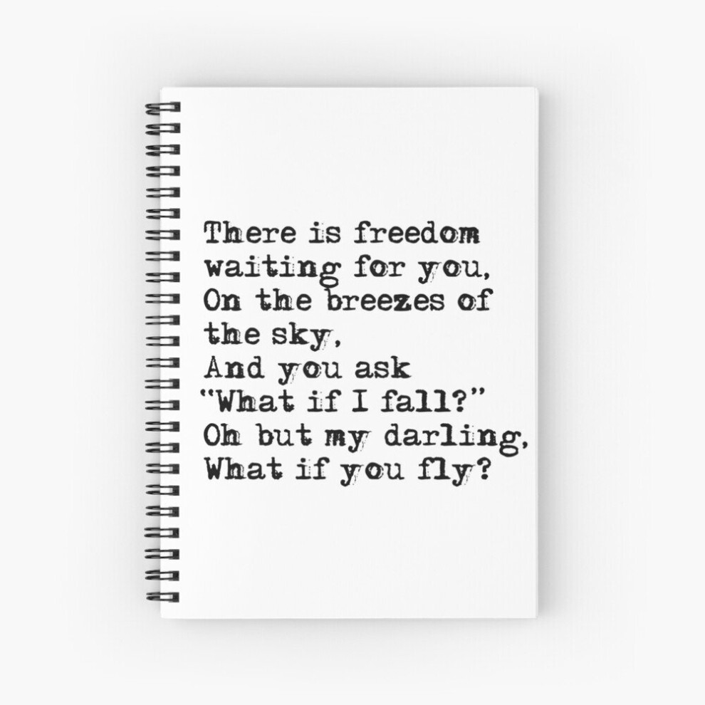 Spiral Notebook What if you fly? Vintage typewritten A5 120 Pages-image-OPC-PBVTZ6Q-NEW