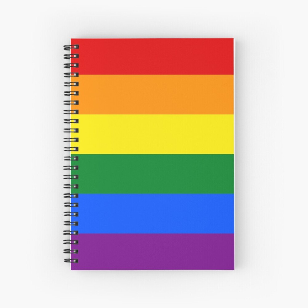 Spiral Notebook Gay Pride Rainbow Flag A5 120 Pages-image-OPC-PBVTZFW-NEW