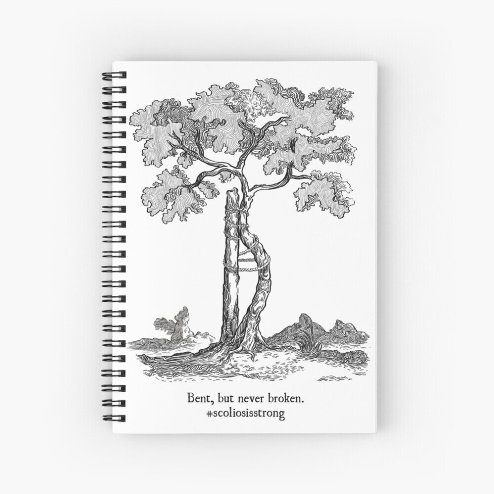 Spiral Notebook Bent, but never broken. Scoliosis awareness A5 120 Pages-image-OPC-PBVTZRD-NEW