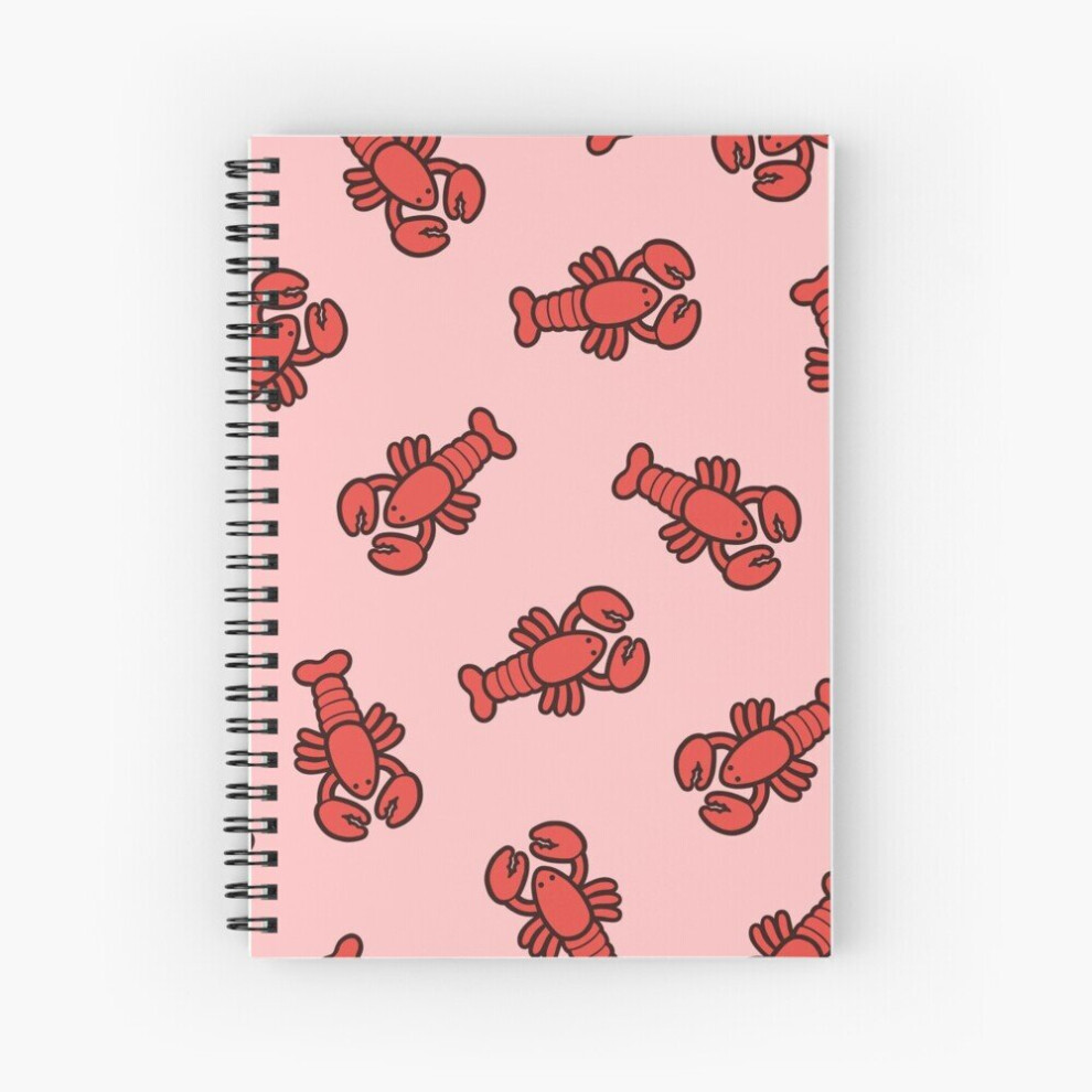 Spiral Notebook Lobsters Pattern on Lightk A5 120 Pages-image-OPC-PBVV2NS-NEW