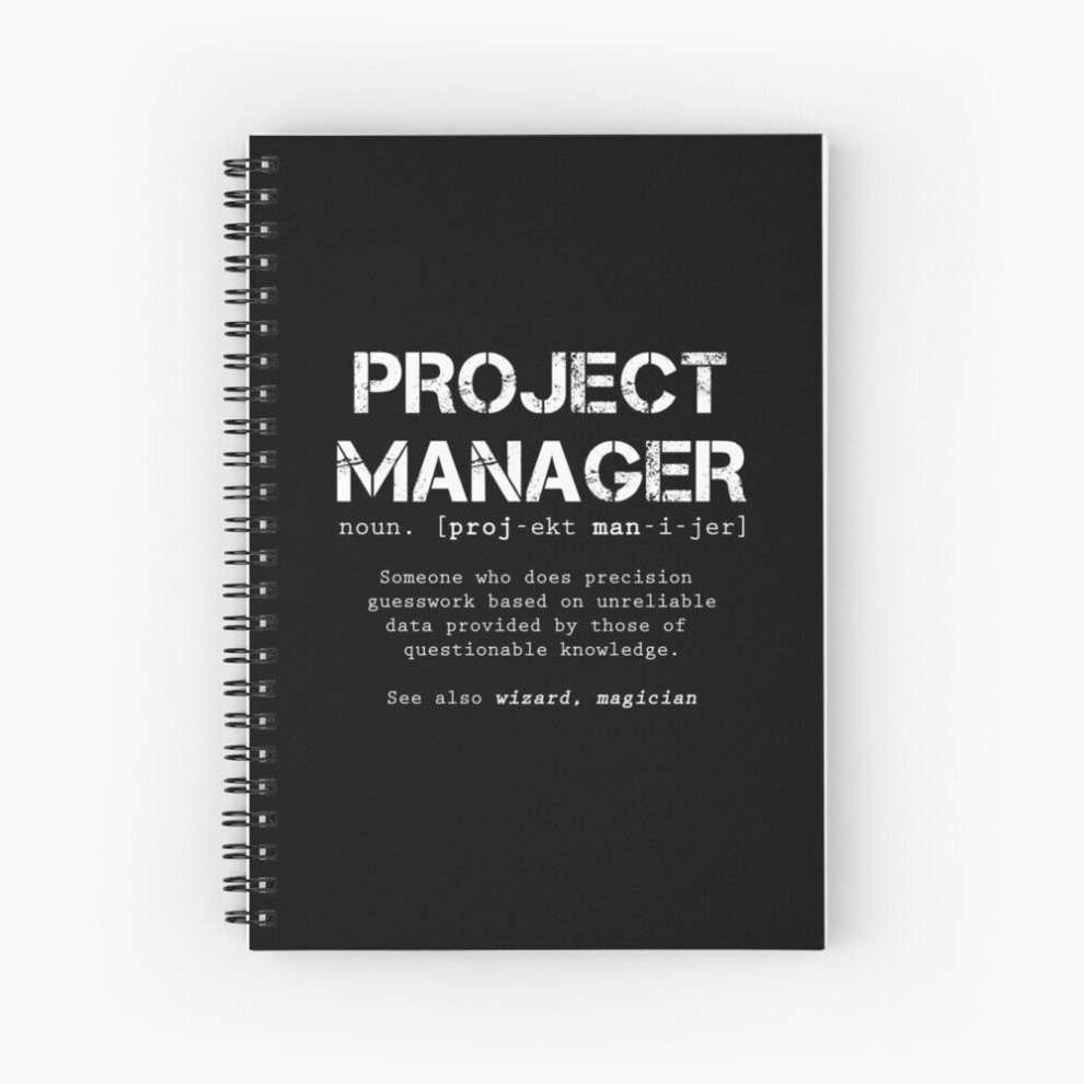 Spiral Notebook Funny Project Manager Dictionary Definition Gift A5 120 Pages