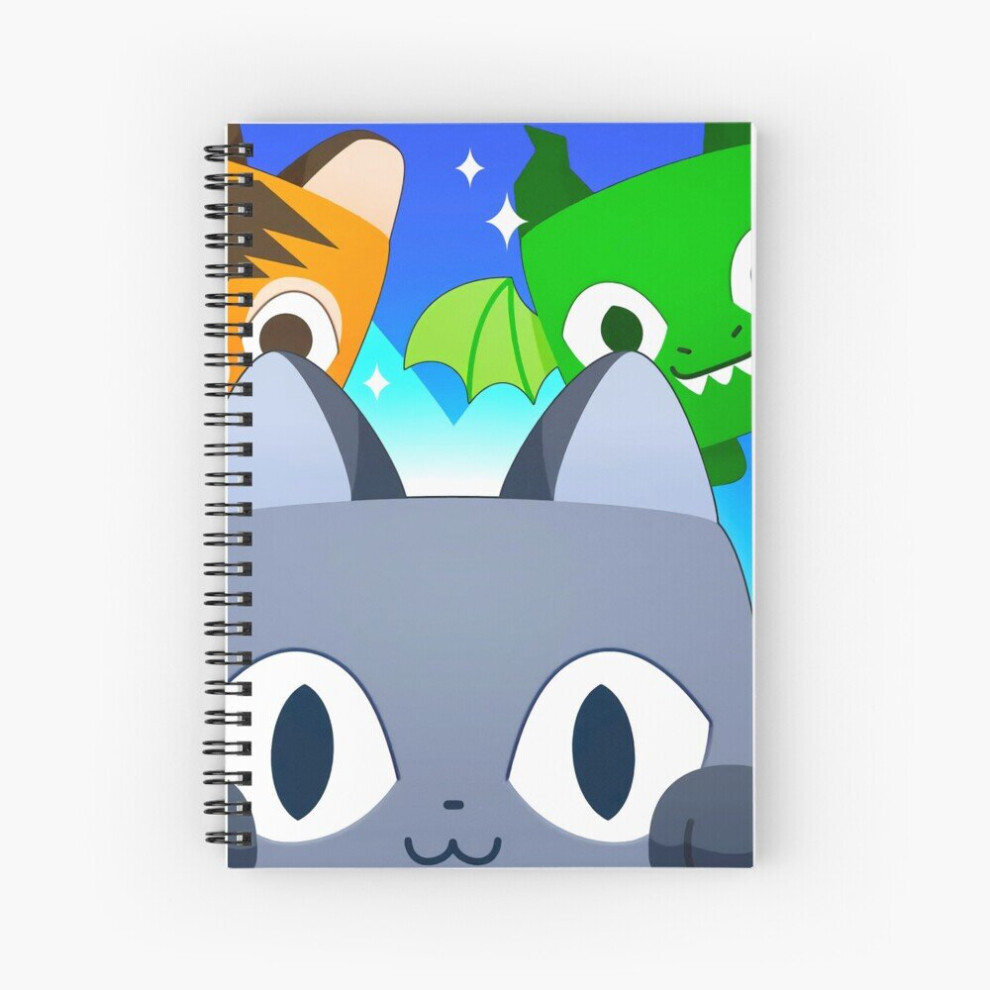 Spiral Notebook Pet simulator X codes Cool Cats A5 120 Pages