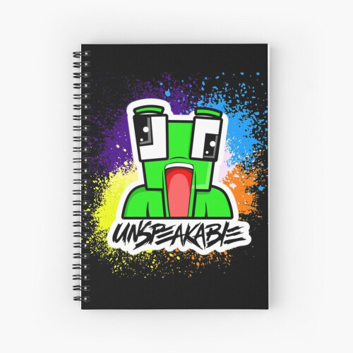 Spiral Notebook youtube play Funny Unspeak.able A5 120 Pages