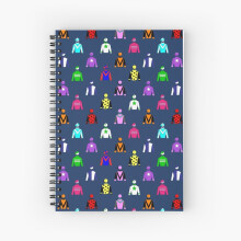 Spiral Notebook Horse Racing Jockey Silks A5 120 Pages
