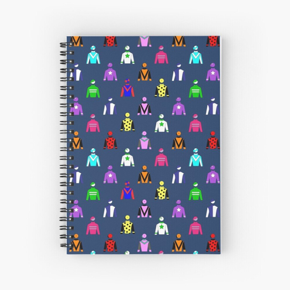 Famgem Spiral Notebook Horse Racing Jockey Silks A5 120 Pages