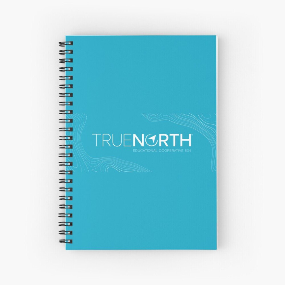 Spiral Notebook TrueNorth White logo with Topographic design A5 120 Pages-image-OPC-PBVV6K2-NEW