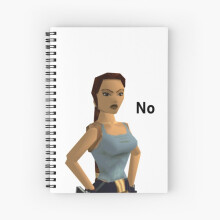 Lara Croft NO v2 Spiral Notebook – A5, 120 Pages, 365 Flat-Binding, Unique Cover Art by Famgem