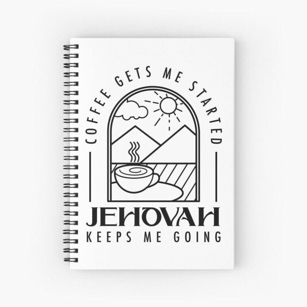 Spiral Notebook COFFEE GETS ME STARTED, JEHOVAH KEEPS ME GOING A5 120 Pages-image-OPC-PBVV6Z9-NEW
