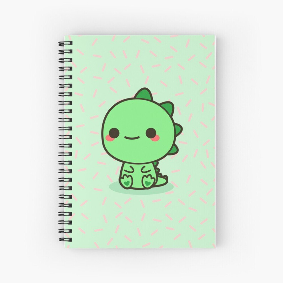 Famgem Spiral Notebook Kawaii Dinosaur A5 120 Pages