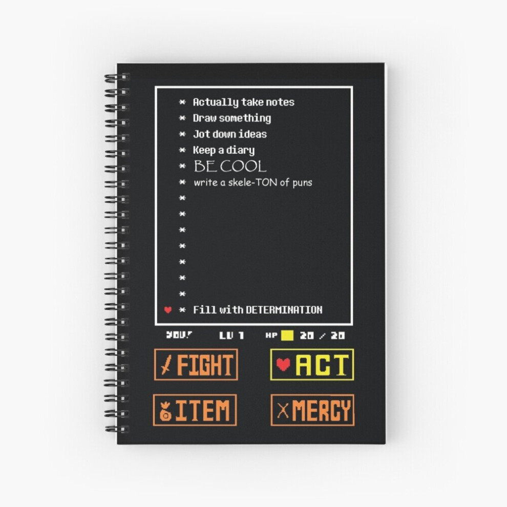 Photos - Notebook Spiral  Fill with DETERMINATION -  A5 120 Pages