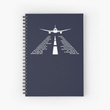 Spiral Notebook Airplane Phonetic Alphabet Pilot Gift A5 120 Pages
