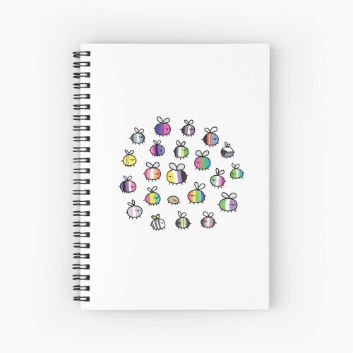 Spiral Notebook bees  A5 120 Pages