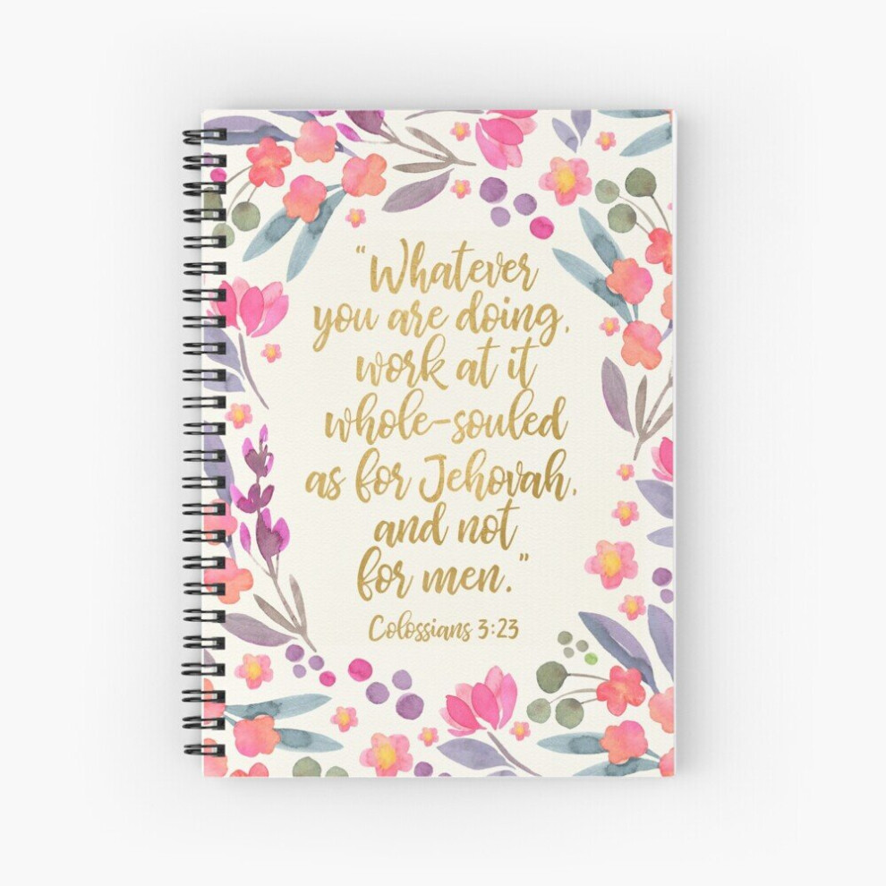 Spiral Notebook Colossians 3:23 A5 120 Pages-image-OPC-PBVVBB8-NEW