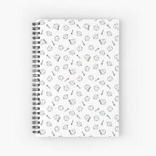 Spiral Notebook Funny teeth. Cute tooth art. Dentist pattern design. A5 120 Pages