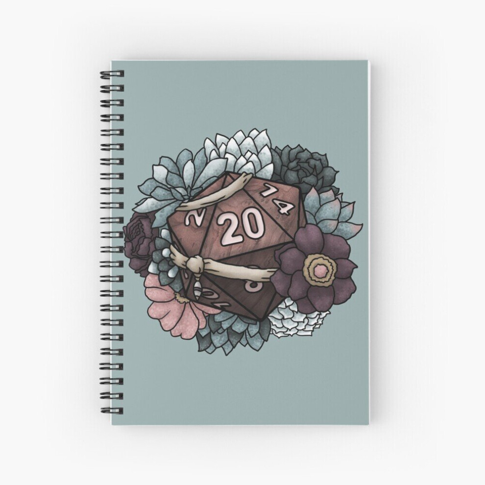 Spiral Notebook Monk Class D20 - Tabletop Gaming Dice A5 120 Pages-image-OPC-PBVVBVZ-NEW
