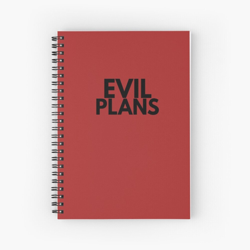 Famgem Spiral Notebook Evil Plans A5 120 Pages