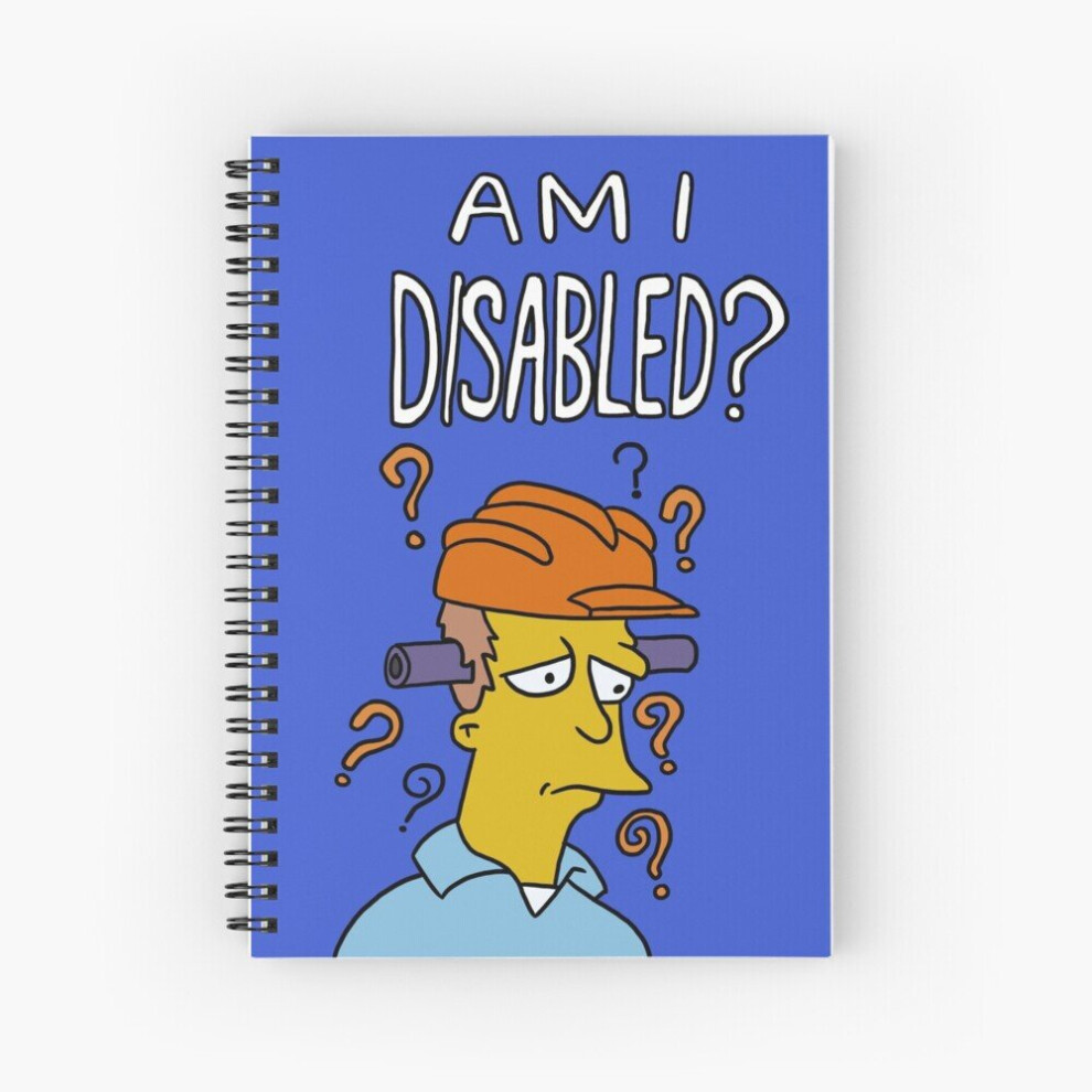 Photos - Notebook Spiral Am I Disabled? A5 120 Pages
