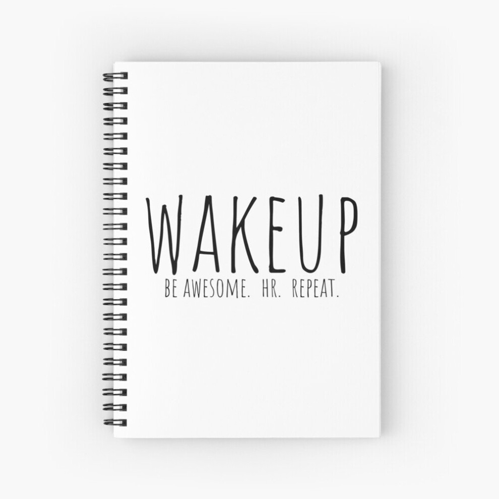 Photos - Notebook Spiral  Wakeup. Be Awesome. HR. Repeat. A5 120 Pages