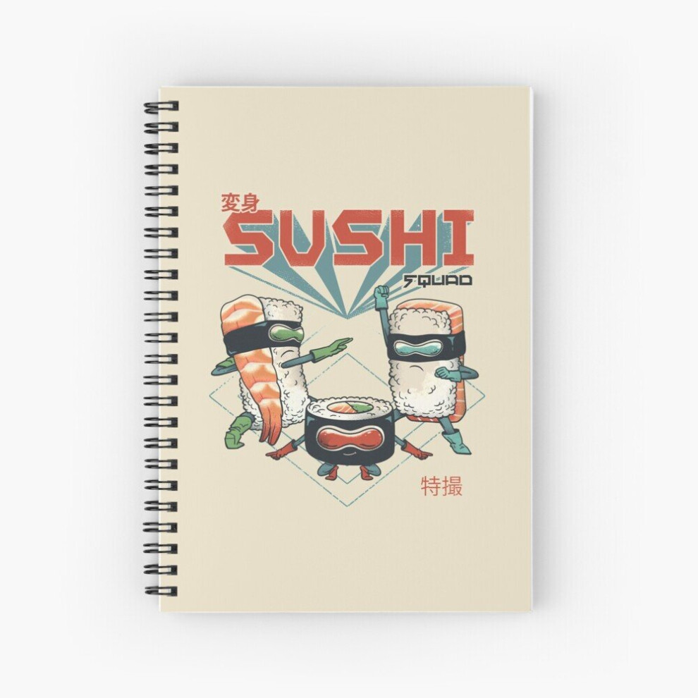 Spiral Notebook Sushi Squad A5 120 Pages-image-OPC-PBVVDJ7-NEW
