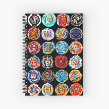 Beyblade Burst A5 Spiral Notebook - 120 Pages, Lays Flat Binding, Colorful Cover Art, Premium White Paper