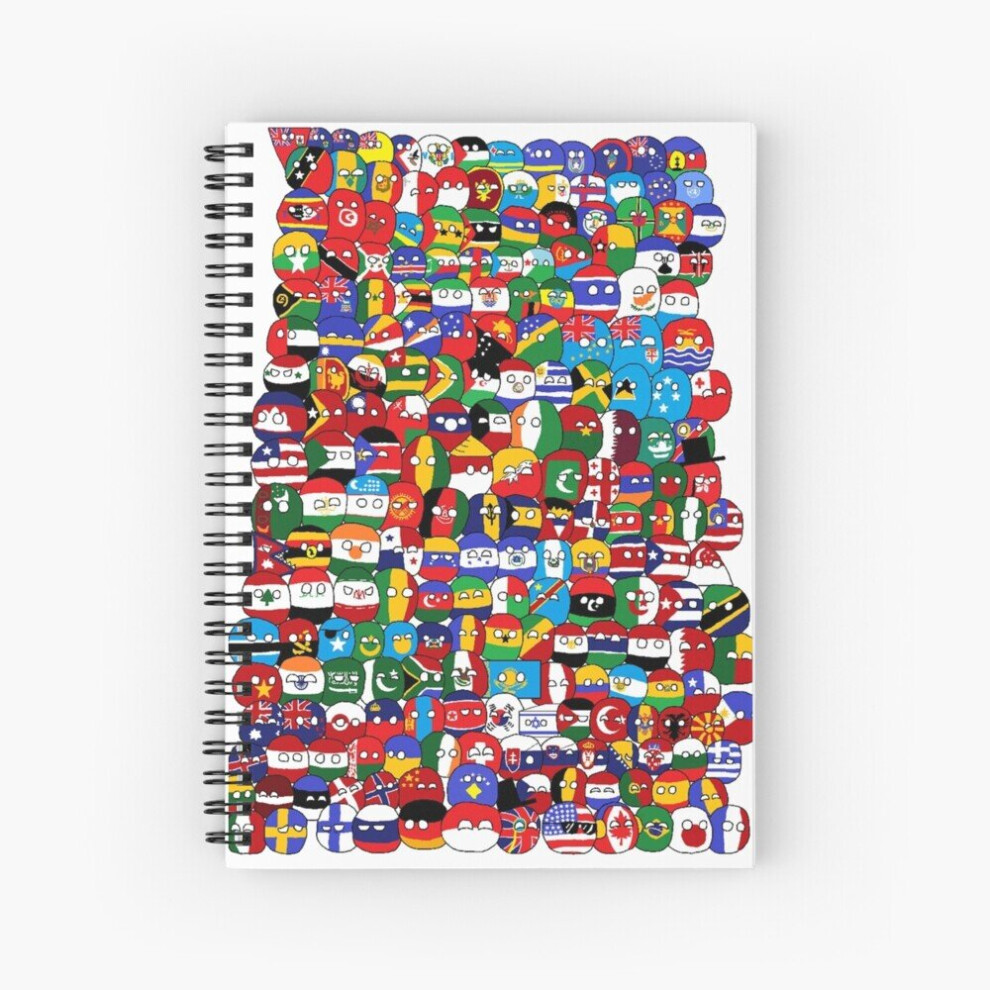 Spiral Notebook countryball A5 120 Pages