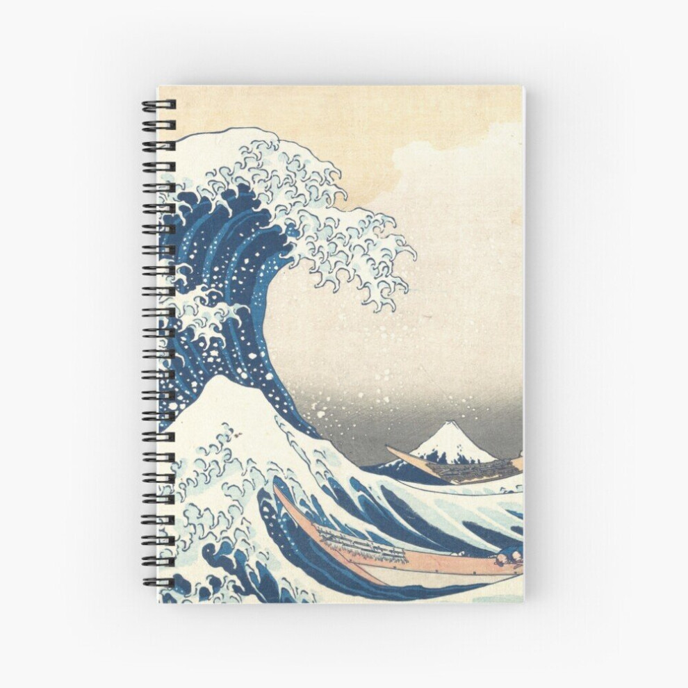 Spiral Notebook Japanese wave A5 120 Pages-image-OPC-PBVVFQF-NEW