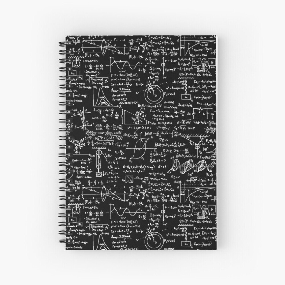 Spiral Notebook Physics Equations Black A5 120 Pages-image-OPC-PBVVGG8-NEW