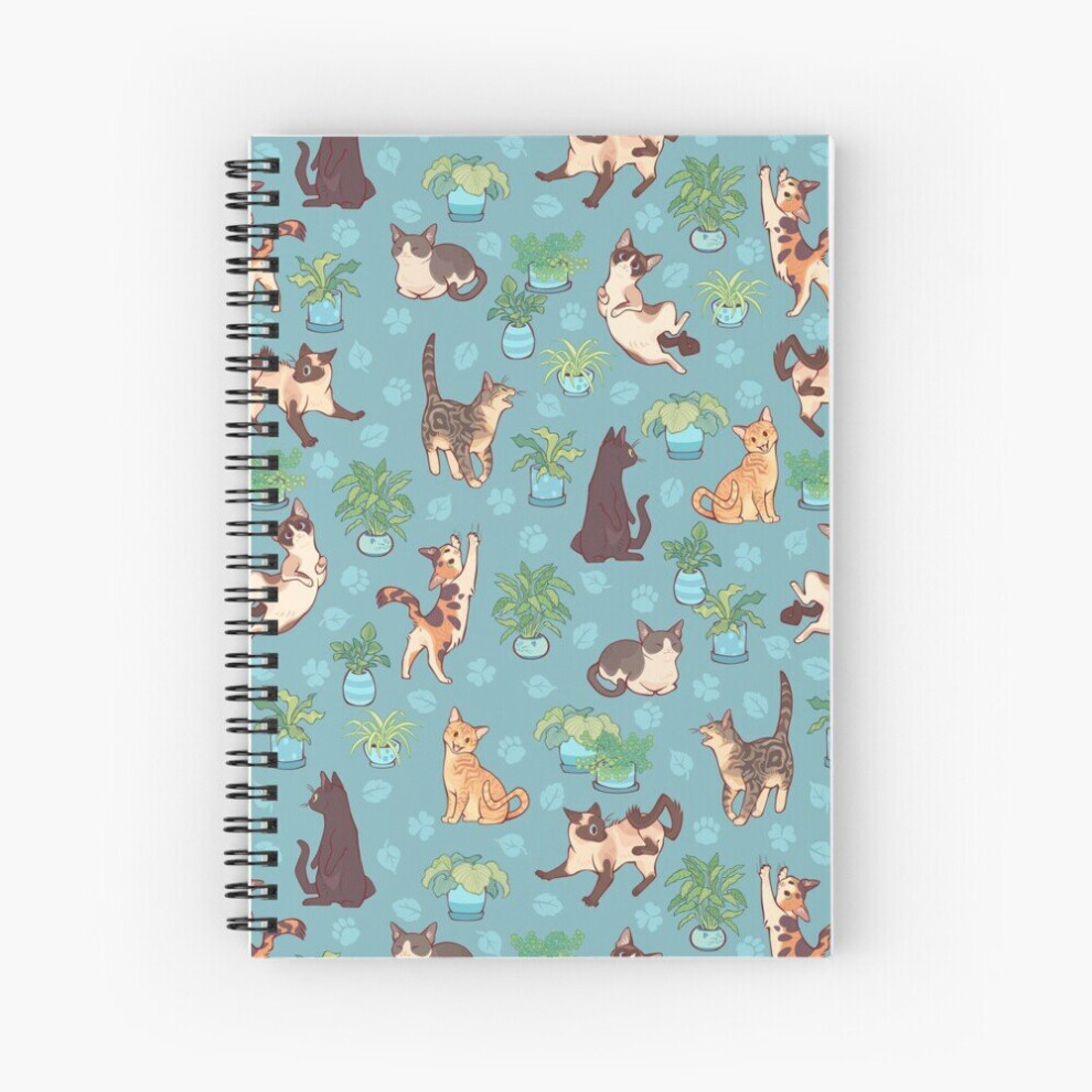 Spiral Notebook Cozy michis in blue A5 120 Pages-image-OPC-PBVVGDM-NEW