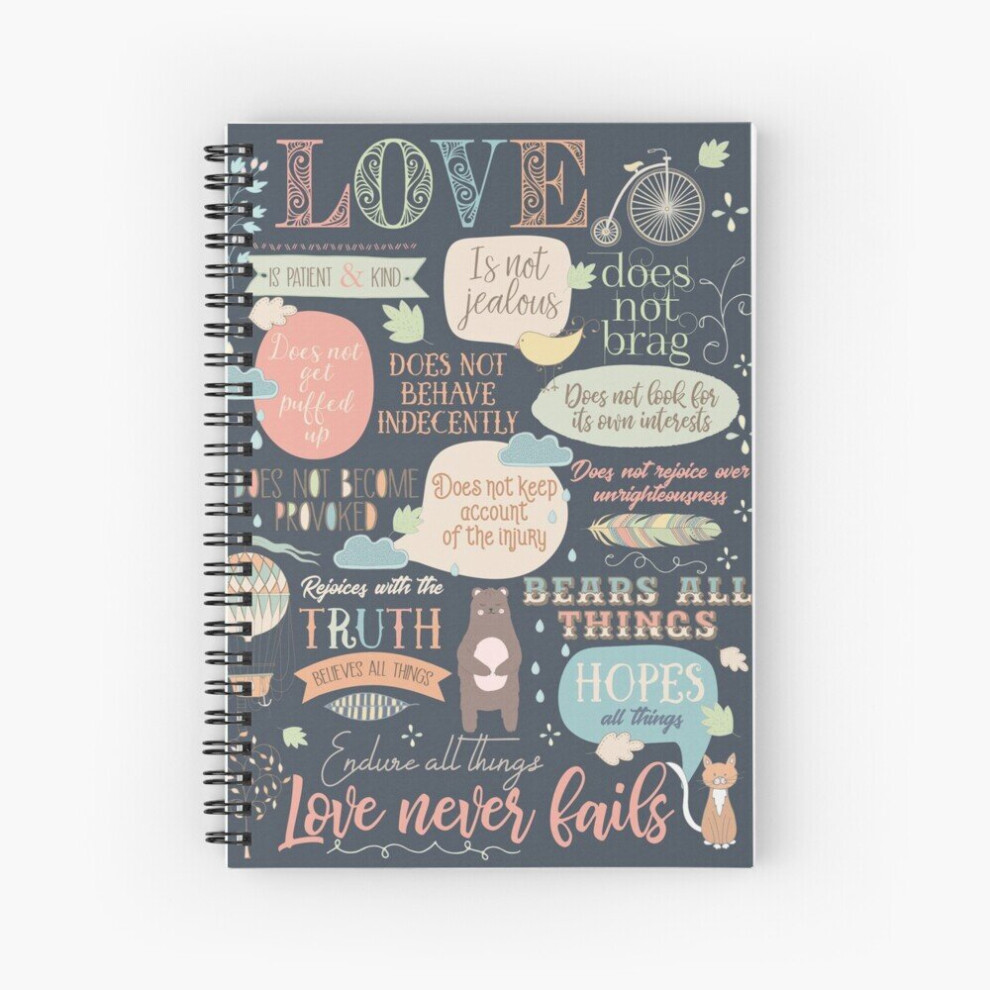 Photos - Notebook Spiral  How Love Behaves A5 120 Pages