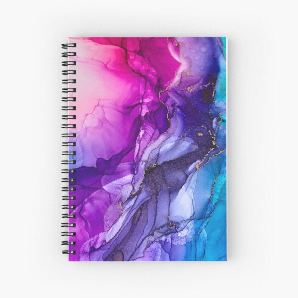 Spiral Notebook Abstract Vibrant Rainbow Ombre A5 120 Pages-image-OPC-PBVVGKS-NEW