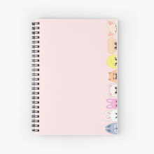 Spiral Notebook A5 120 Pages – Stray Kids SKZOO Characters, Open Flat 365-Degree Spiral, Cute Cover Patterns