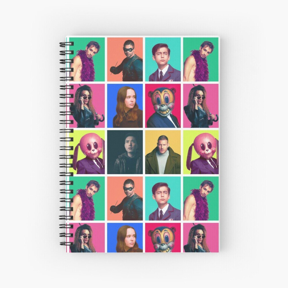 Spiral Notebook The Umbrella Academy - Character Collage A5 120 Pages