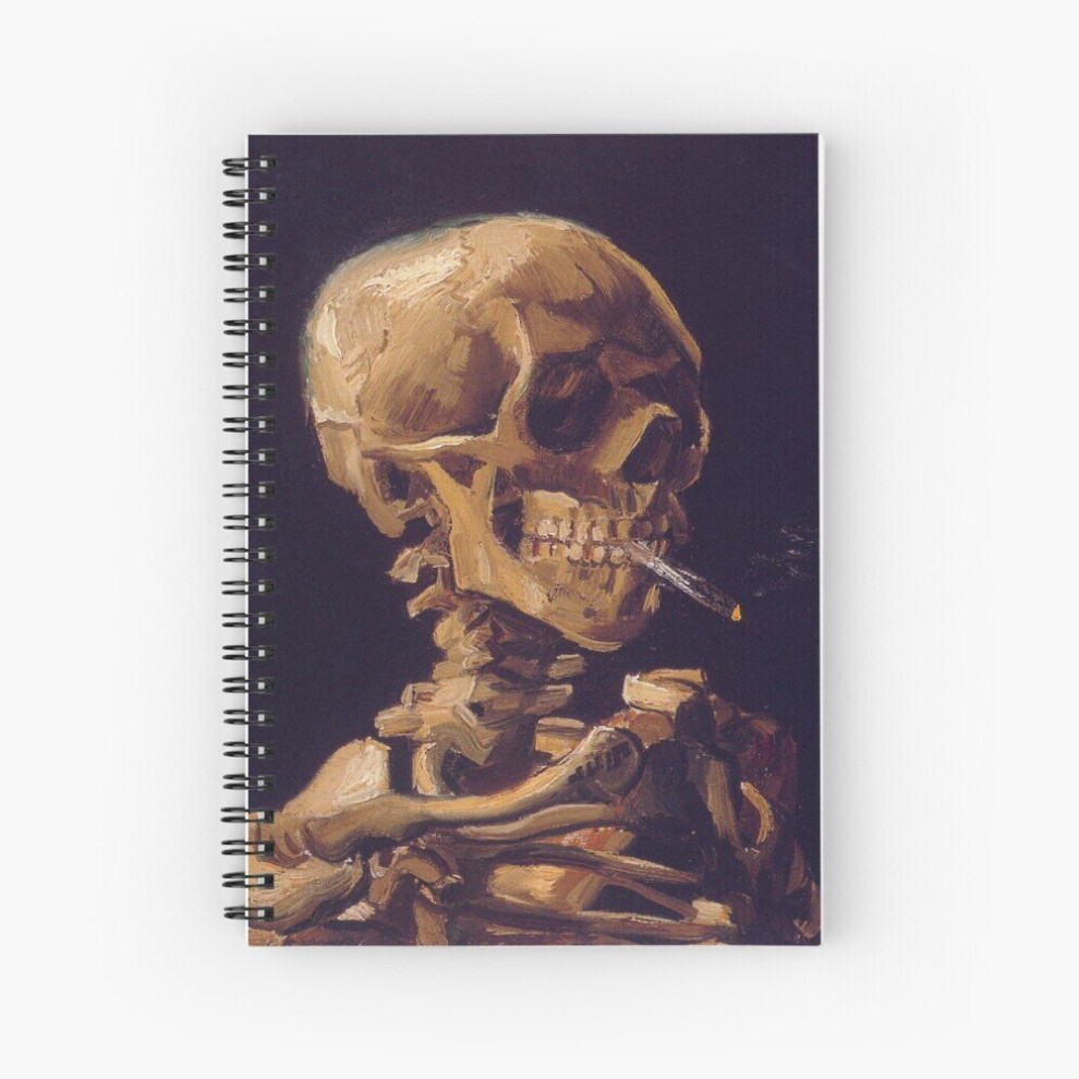 Spiral Notebook Vincent Van Gogh's 'Skull with a Burning Cigarette'  A5 120 Pages-image-OPC-PBVVGZX-NEW