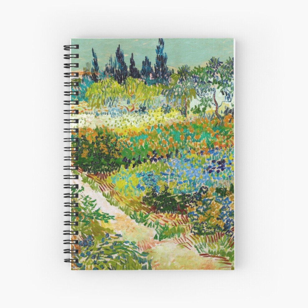Spiral Notebook 1888-Vincent van Gogh-Garden at Arles, Flowering Garden with Path-88x102 A5 120 Pages-image-OPC-PBVVGZ2-NEW