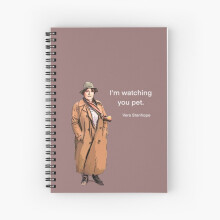 Spiral Notebook DCI Vera Stanhope: I'm watching you pet. A5 120 Pages