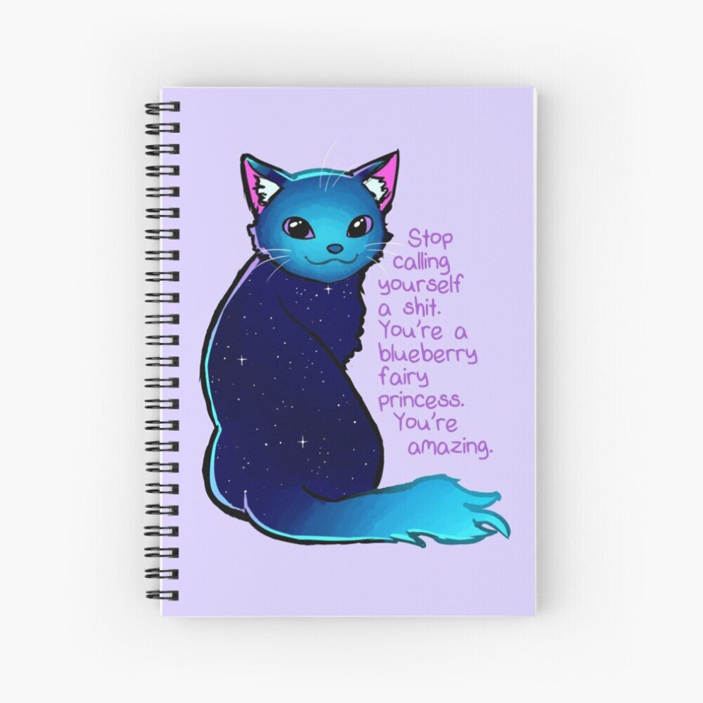 Spiral Notebook "You're A Blueberry Fairy Princess" Cat A5 120 Pages-image-OPC-PBVVDPT-NEW