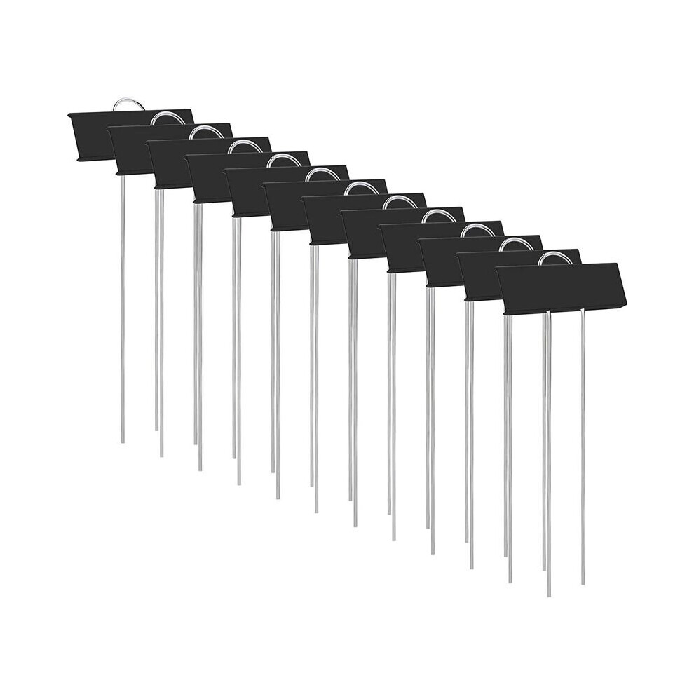 Nursery Plant Label Markers, 12 Pcs Durable Rustproof Metal Garden Labels Vegetable Patch Marker for Flower Vegetable Seed Garden Nursery (Black)