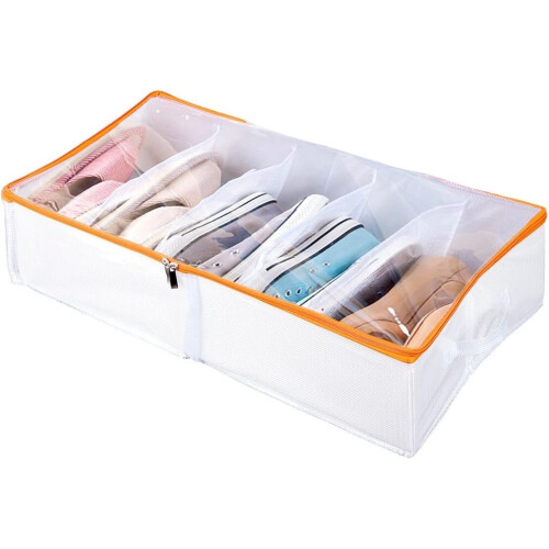 Underbed Shoe Rack, Foldable Underbed Shoe Storage Box, with Extra