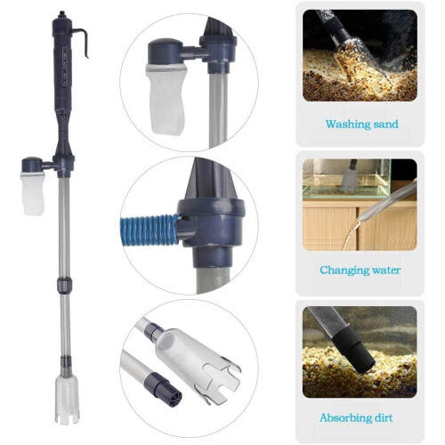 US Aquarium Gravel Cleaner With Strong Suction Electric Fish Tank Cleaning Tools 6 In 1 Fish Tank Gravel Cleaner Vacuum Automatic Aquarium