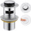 Sink waste with overflow, Pop-up sink waste, Universal waste, Chrome 1