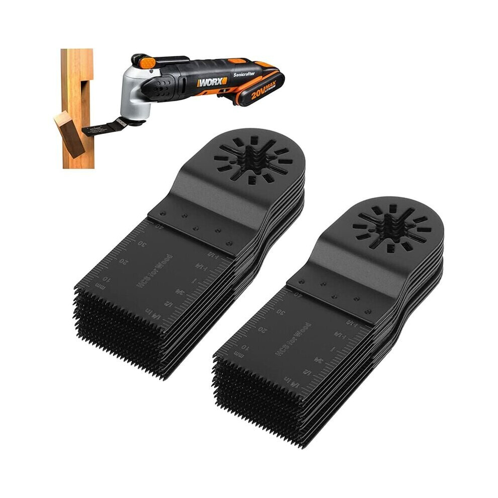 20Pcs 34Mm Blade Bosch Multifunction Tool, Quick Release Oscillating Saw Blades Accessory Set For Ryobi Milwaukee Dremel Rockwell Makita