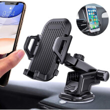 Car Phone Holder Ventilation with and 3 in 1 Car Holder with 2 Ventilation Clips Universal Smartphone Holder 360