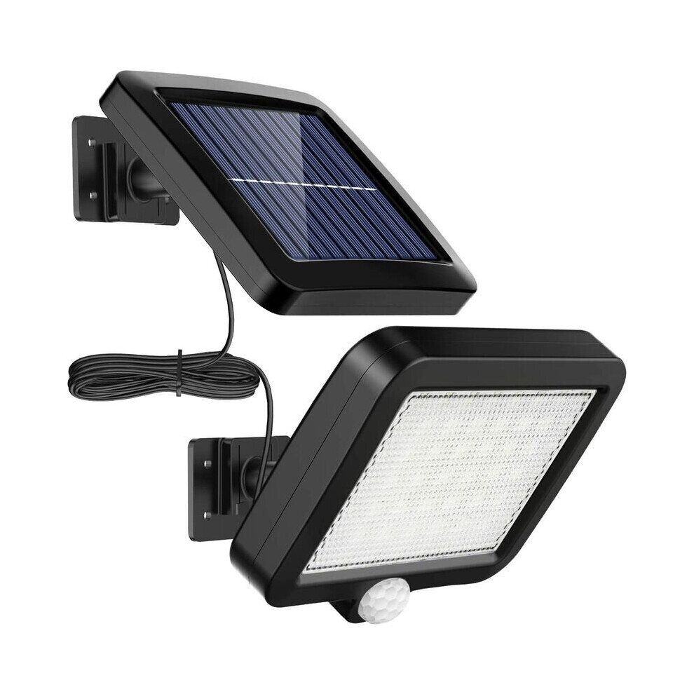 56 Led Motion Sensor Solar - Ip65 Waterproof, 120-Degree Flood Illumination, 5M Cable, Split Solar Panel Design Light