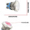 Momentary Metal Push Button Switch 12V 8 PCS 16mm for Waterproof Marine Car RV Truck Boat 5