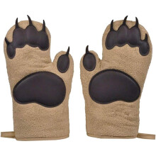 Set of 2 Kitchen and Oven Potholders, Hand Ovens, Brown, One Size